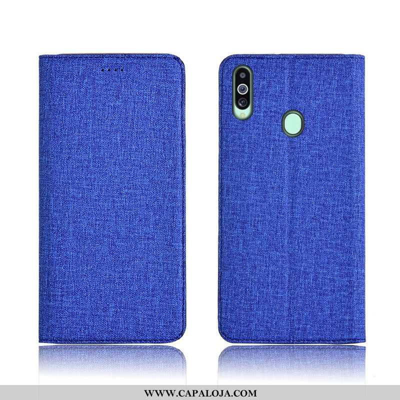 Capas Samsung Galaxy A20s Linho Soft Protetoras Preto, Capa Samsung Galaxy A20s Fosco Promoção