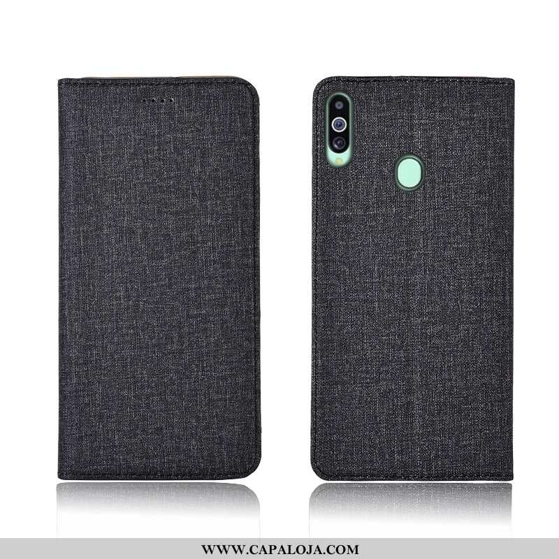 Capas Samsung Galaxy A20s Linho Soft Protetoras Preto, Capa Samsung Galaxy A20s Fosco Promoção