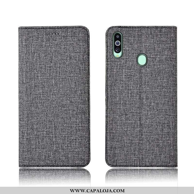 Capas Samsung Galaxy A20s Linho Soft Protetoras Preto, Capa Samsung Galaxy A20s Fosco Promoção