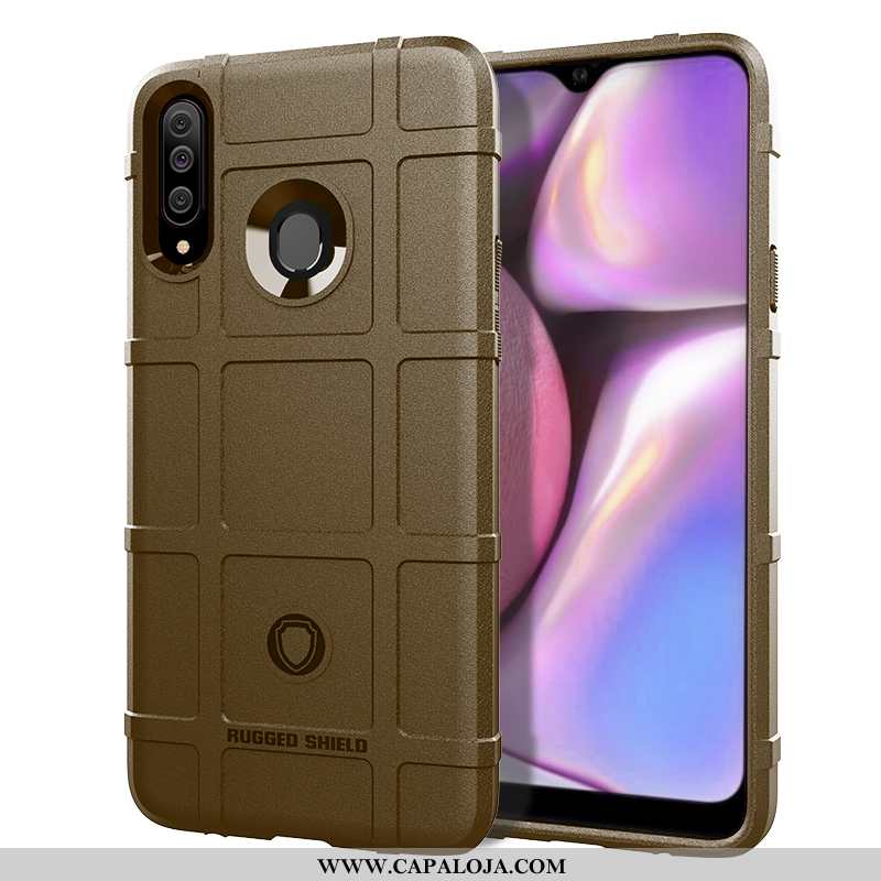 Capas Samsung Galaxy A20s Silicone Cases Criativas Antiqueda Castanho, Capa Samsung Galaxy A20s Pers