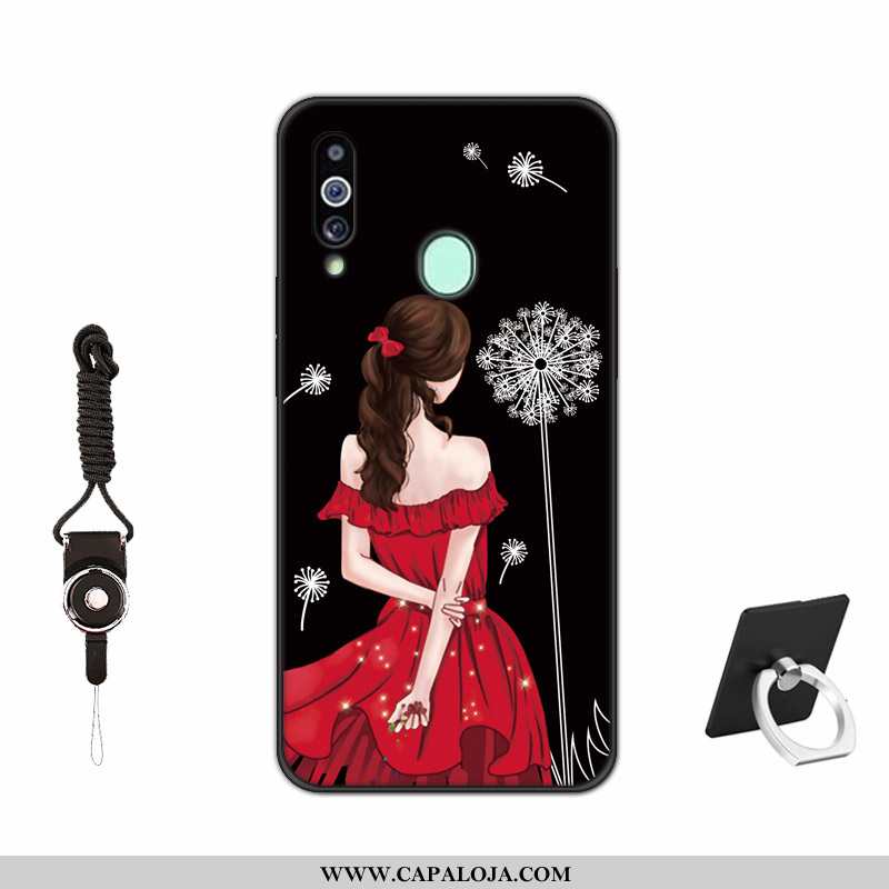 Capas Samsung Galaxy A20s Silicone Vermelha Pintado Antiqueda Vermelho, Capa Samsung Galaxy A20s Fos