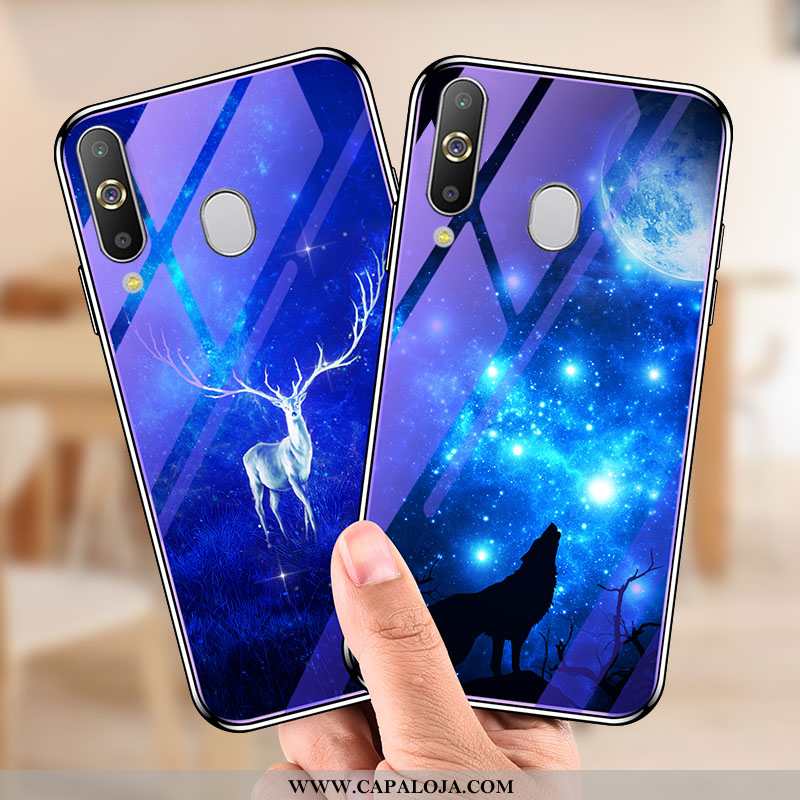 Capas Samsung Galaxy A20s Soft Florida Antiqueda Blu Azul, Capa Samsung Galaxy A20s Protetoras Compr