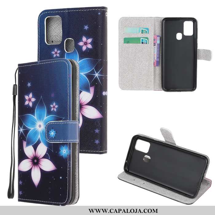 Capas Samsung Galaxy A21s Desenho Animado Cases Telemóvel Branco, Capa Samsung Galaxy A21s Couro Bar