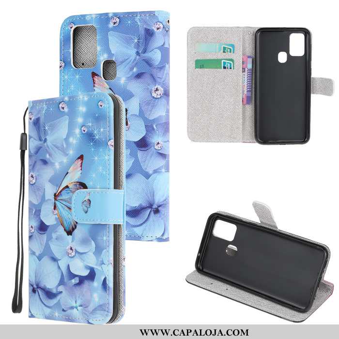 Capas Samsung Galaxy A21s Desenho Animado Cases Telemóvel Branco, Capa Samsung Galaxy A21s Couro Bar