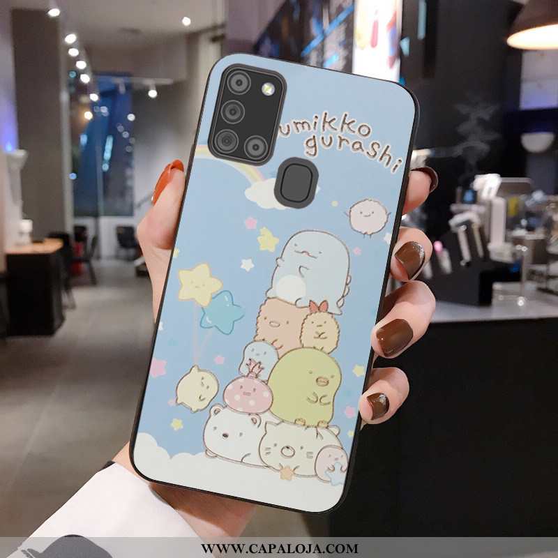 Capas Samsung Galaxy A21s Desenho Animado Fosco Nova Telemóvel Rosa, Capa Samsung Galaxy A21s Tenden