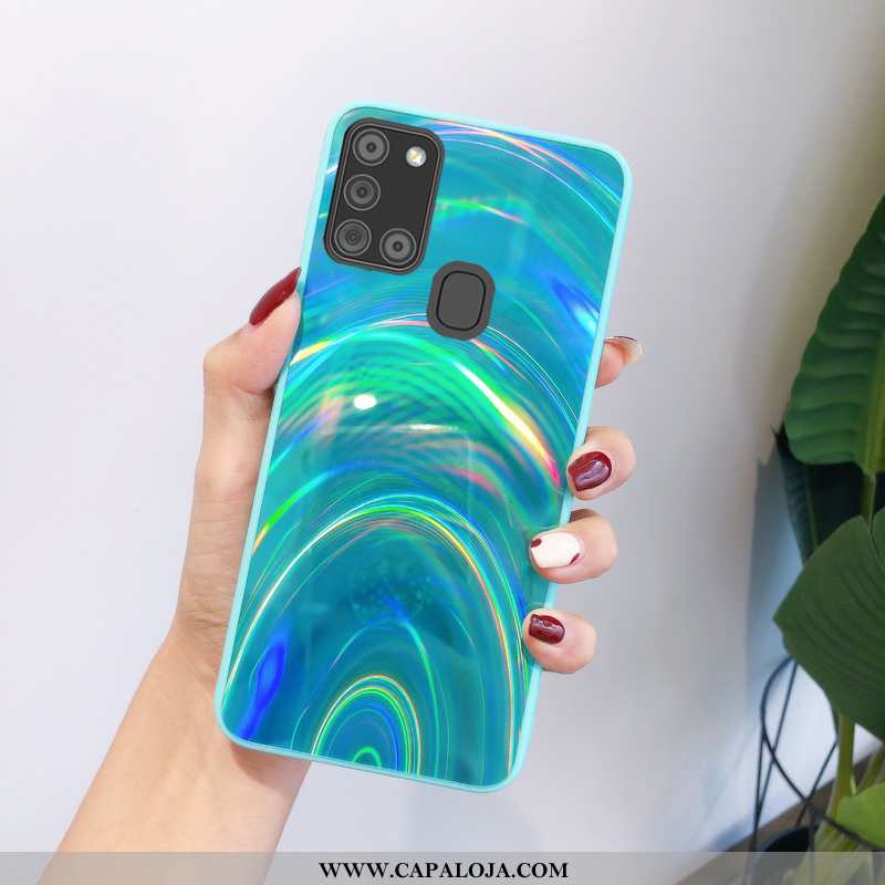 Capas Samsung Galaxy A21s Luxo Cases Tendencia Azul, Capa Samsung Galaxy A21s Desenho Animado Venda