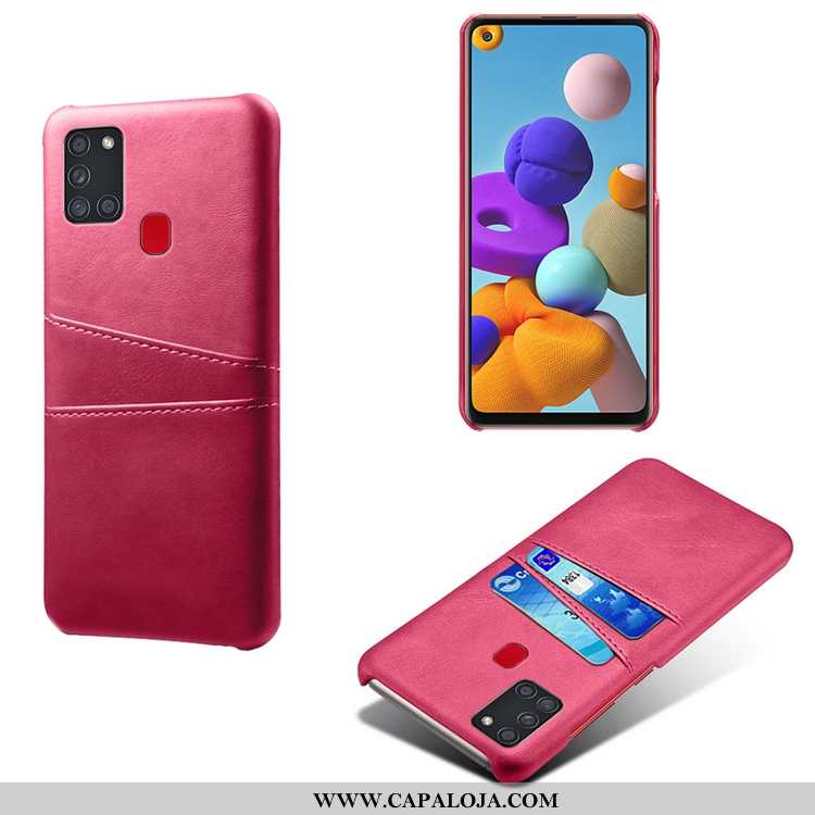 Capas Samsung Galaxy A21s Personalizada Vaca Antiqueda Rosa, Capa Samsung Galaxy A21s Couro Baratos