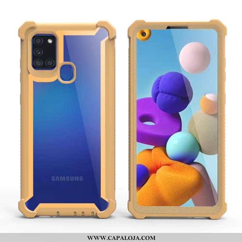 Capas Samsung Galaxy A21s Protetoras Antiqueda Resistente Cases, Capa Samsung Galaxy A21s Verde Vend