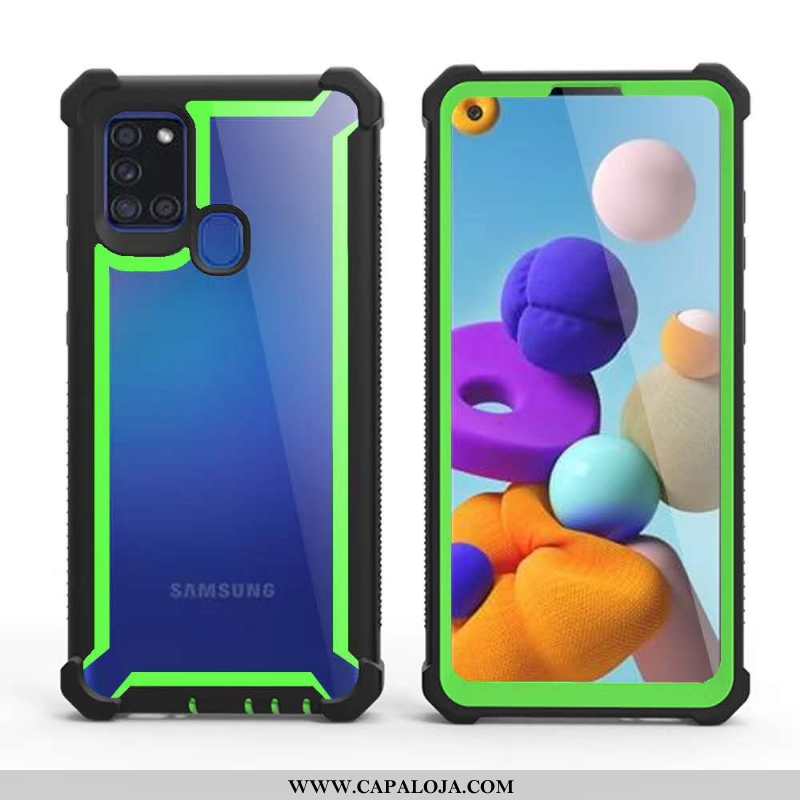 Capas Samsung Galaxy A21s Protetoras Antiqueda Resistente Cases, Capa Samsung Galaxy A21s Verde Vend