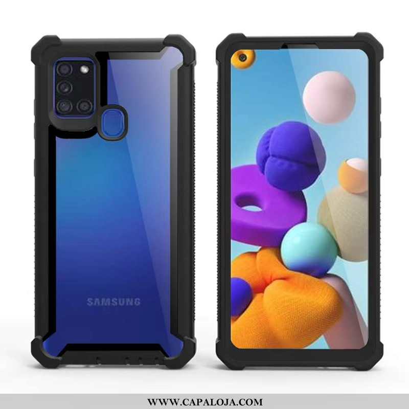 Capas Samsung Galaxy A21s Protetoras Antiqueda Resistente Cases, Capa Samsung Galaxy A21s Verde Vend