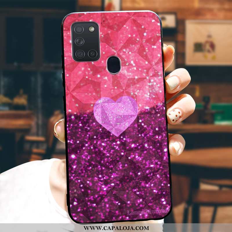 Capas Samsung Galaxy A21s Protetoras Moda Cases Malha Rosa, Capa Samsung Galaxy A21s Silicone Venda