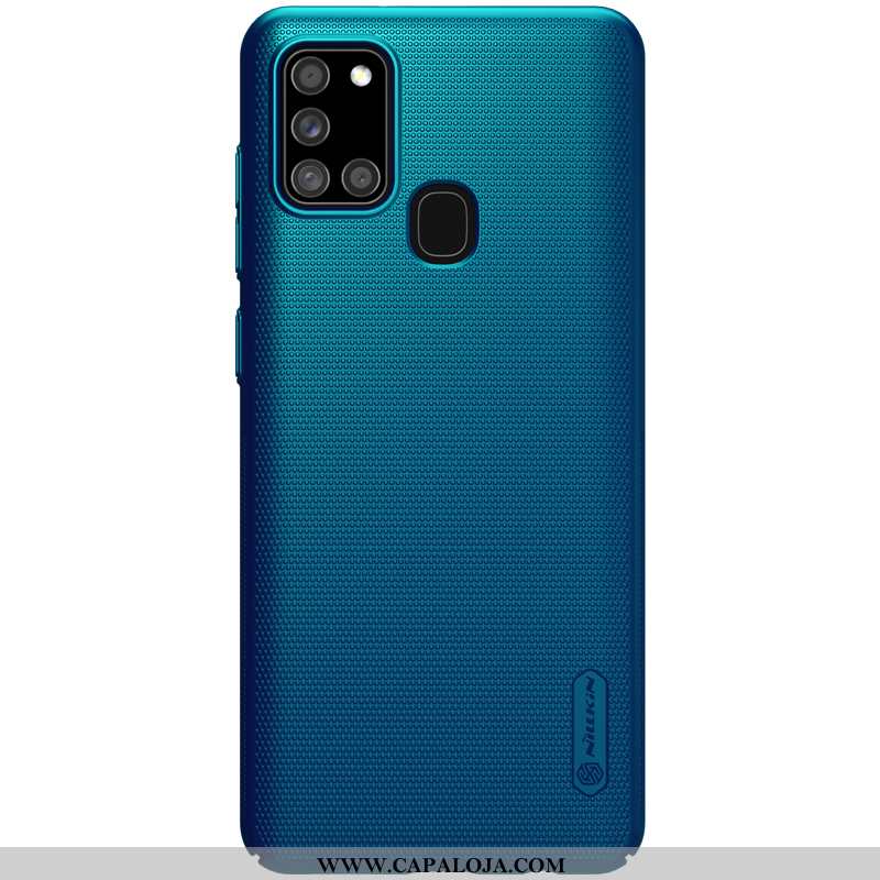 Capas Samsung Galaxy A21s Slim Cases Fosco Azul, Capa Samsung Galaxy A21s Protetoras Promoção