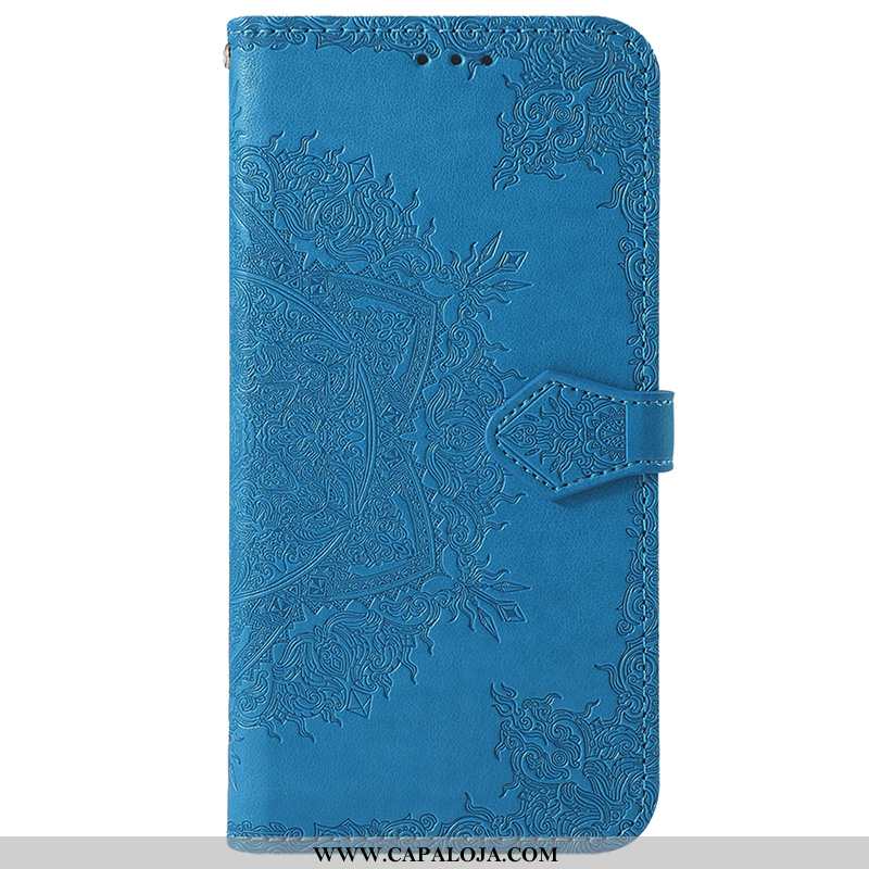 Capas Samsung Galaxy A40 Criativas Cover Florais Protetoras Azul, Capa Samsung Galaxy A40 Couro Bara