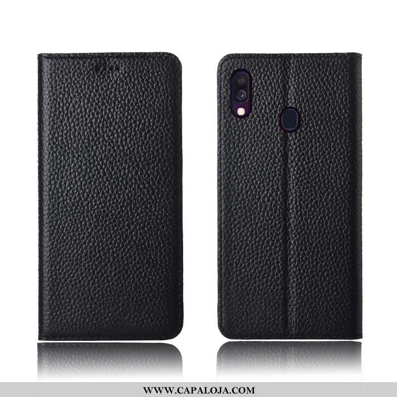 Capas Samsung Galaxy A40 Protetoras Completa Fosco Telemóvel Preto, Capa Samsung Galaxy A40 Silicone