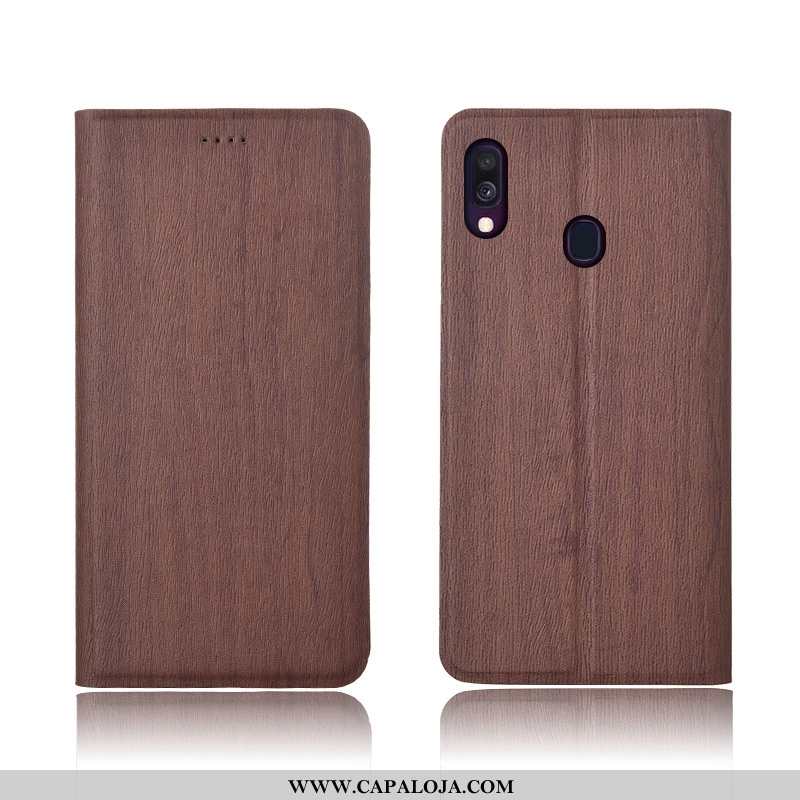 Capas Samsung Galaxy A40 Soft Cover Antiqueda Completa Castanho, Capa Samsung Galaxy A40 Protetoras 