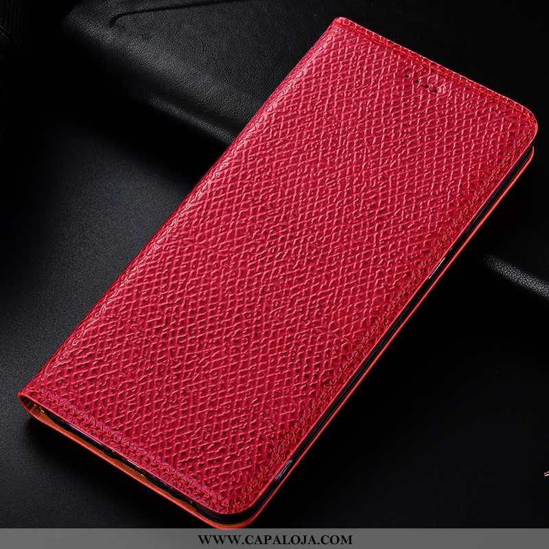 Capas Samsung Galaxy A40s Couro Genuíno Vermelha Malha Telemóvel Vermelho, Capa Samsung Galaxy A40s 