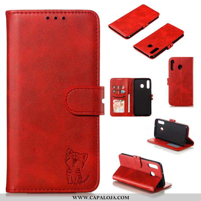 Capas Samsung Galaxy A40s Couro Vaca Cases Vermelho, Capa Samsung Galaxy A40s Protetoras Online