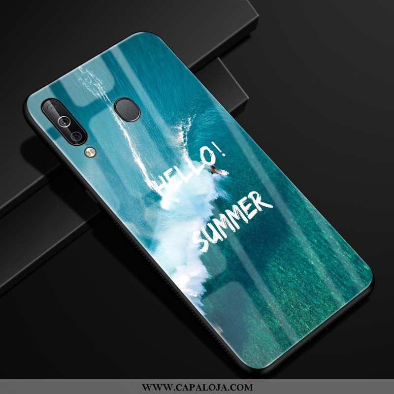 Capas Samsung Galaxy A40s Personalizada Vidro Estrelado Azul Escuro, Capa Samsung Galaxy A40s Criati