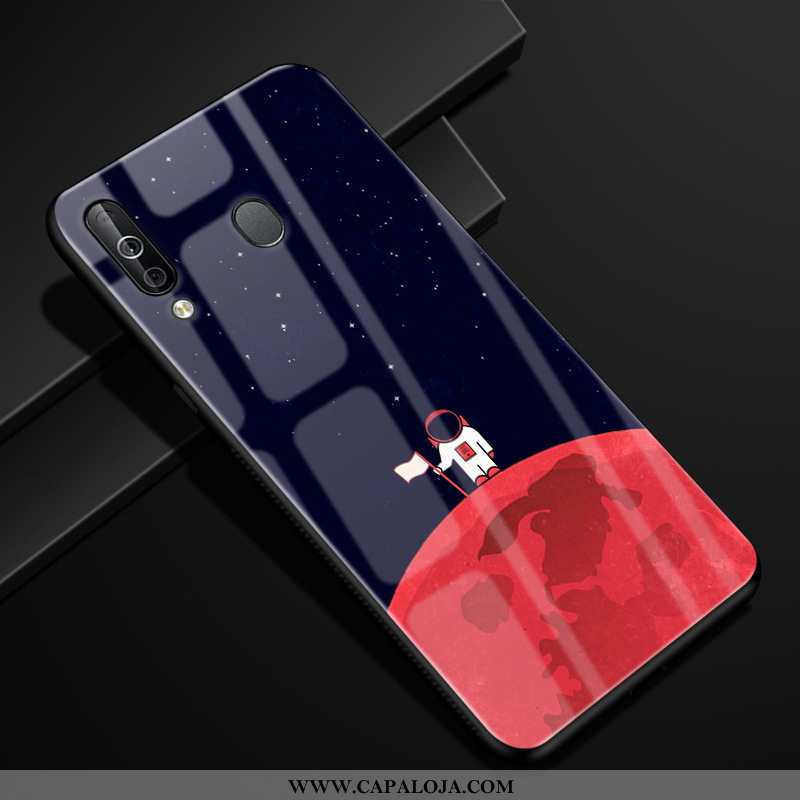 Capas Samsung Galaxy A40s Personalizada Vidro Estrelado Azul Escuro, Capa Samsung Galaxy A40s Criati