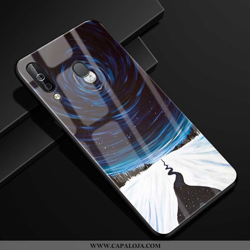 Capas Samsung Galaxy A40s Personalizada Vidro Estrelado Azul Escuro, Capa Samsung Galaxy A40s Criati