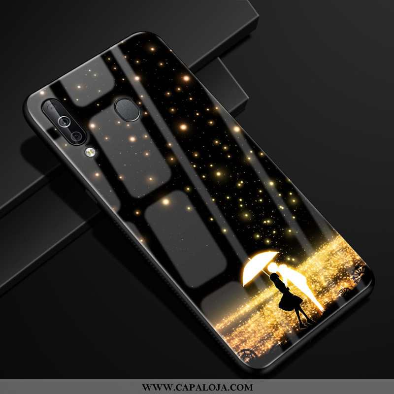 Capas Samsung Galaxy A40s Personalizada Vidro Estrelado Azul Escuro, Capa Samsung Galaxy A40s Criati