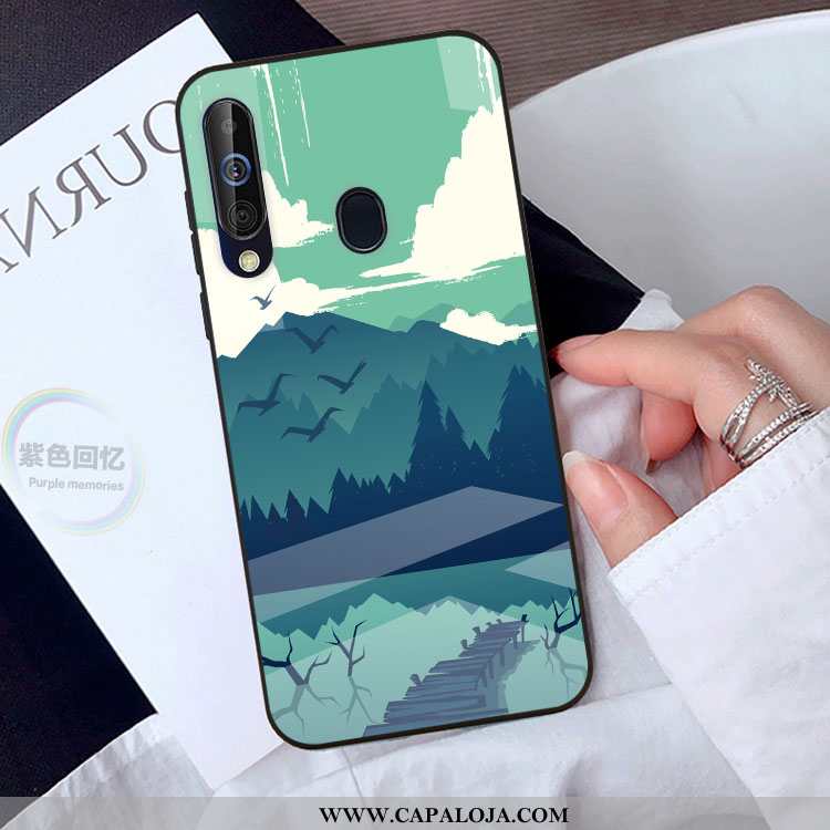 Capas Samsung Galaxy A40s Tendencia Frente Criativas Cases Verde, Capa Samsung Galaxy A40s Protetora