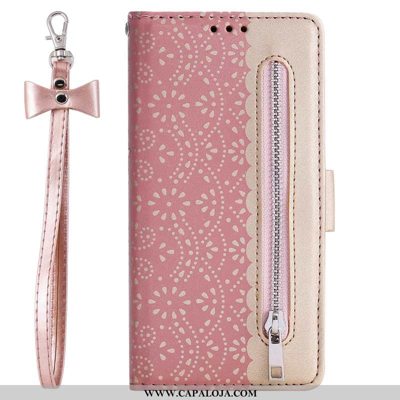 Capas Samsung Galaxy A41 Couro Vermelha Telemóvel Cover Rosa, Capa Samsung Galaxy A41 Ziper Baratos