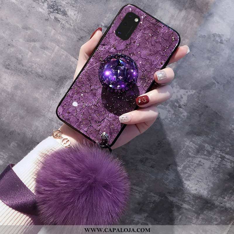 Capas Samsung Galaxy A41 Criativas Estilosas Antiqueda Feminino Roxo, Capa Samsung Galaxy A41 Soft B