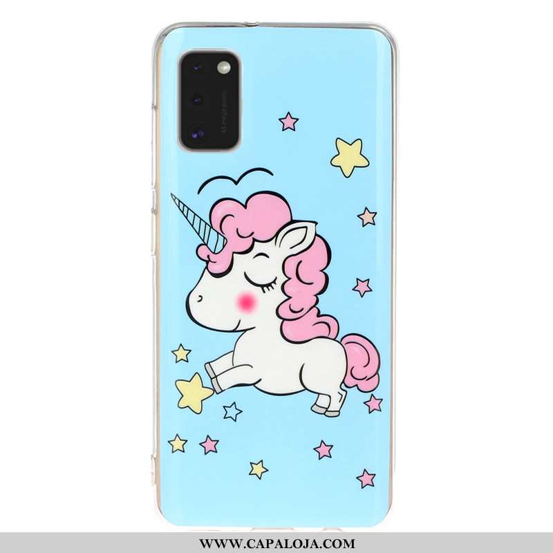 Capas Samsung Galaxy A41 Desenho Animado Antiqueda Telemóvel Azul, Capa Samsung Galaxy A41 Cases Ven