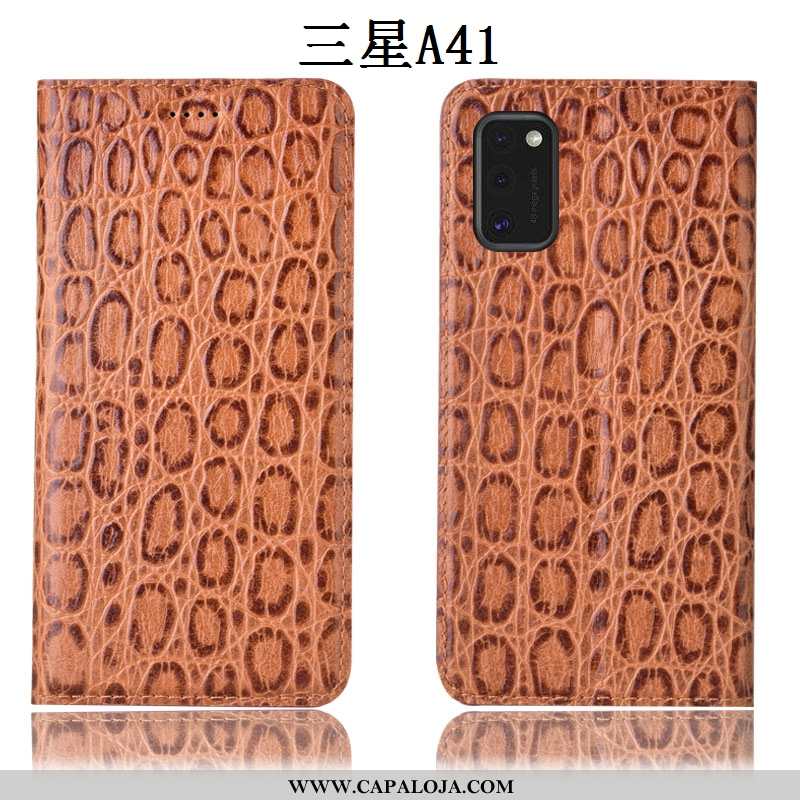 Capas Samsung Galaxy A41 Protetoras Completa Cover Antiqueda Castanho, Capa Samsung Galaxy A41 Couro