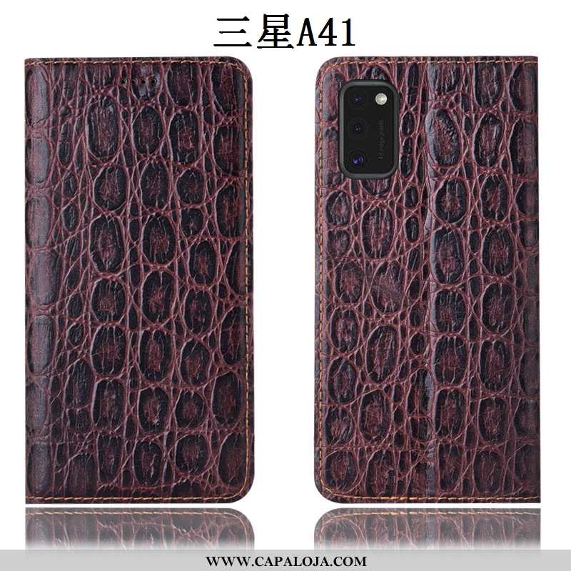 Capas Samsung Galaxy A41 Protetoras Completa Cover Antiqueda Castanho, Capa Samsung Galaxy A41 Couro