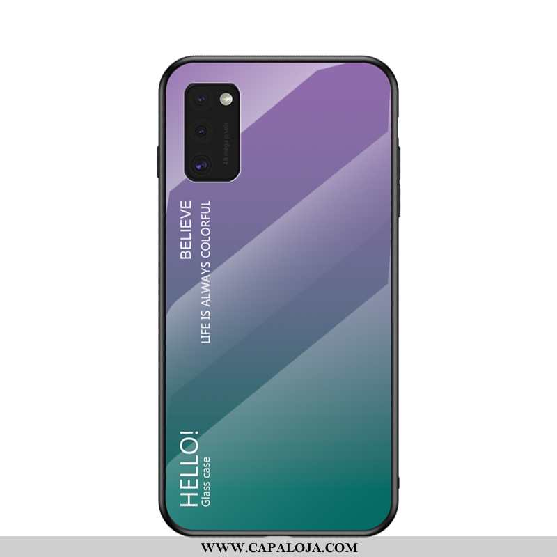 Capas Samsung Galaxy A41 Protetoras Gradiente Masculino Azul, Capa Samsung Galaxy A41 Vidro Barato