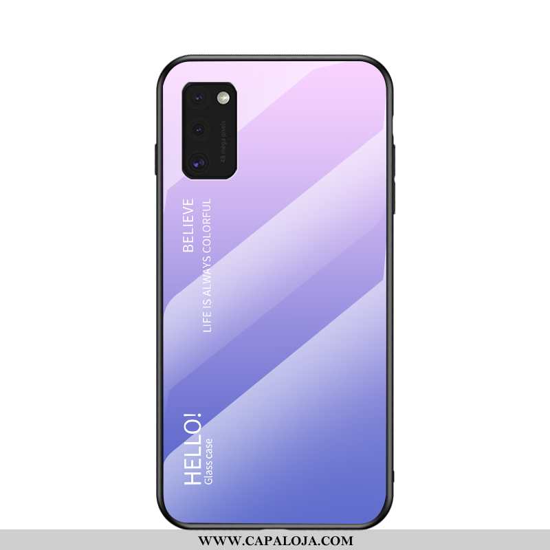 Capas Samsung Galaxy A41 Protetoras Gradiente Masculino Azul, Capa Samsung Galaxy A41 Vidro Barato