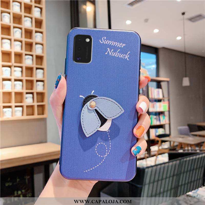 Capas Samsung Galaxy A41 Silicone Desenho Animado Criativas Feminino Azul, Capa Samsung Galaxy A41 C