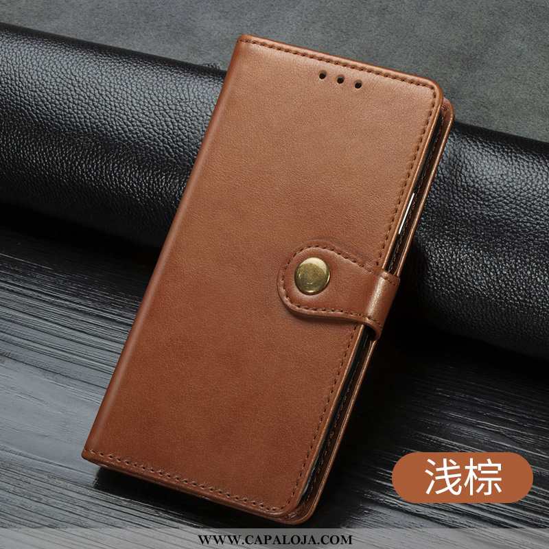 Capas Samsung Galaxy A50 Couro Carteira Masculino Antiqueda Caqui, Capa Samsung Galaxy A50 Soft Prom