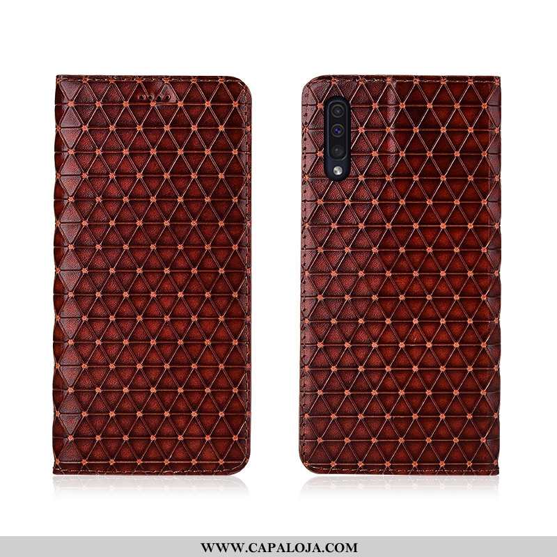 Capas Samsung Galaxy A50 Fosco Feminino Nova Castanho, Capa Samsung Galaxy A50 Couro Legitimo Barata