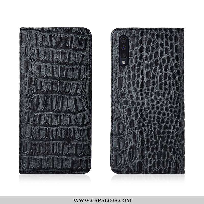 Capas Samsung Galaxy A50 Fosco Soft Nova Antiqueda Preto, Capa Samsung Galaxy A50 Couro Genuíno Bara