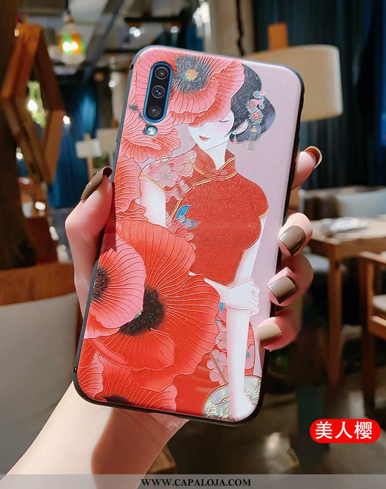 Capas Samsung Galaxy A50 Soft Vermelha Completa Telemóvel Vermelho, Capa Samsung Galaxy A50 Super Ba