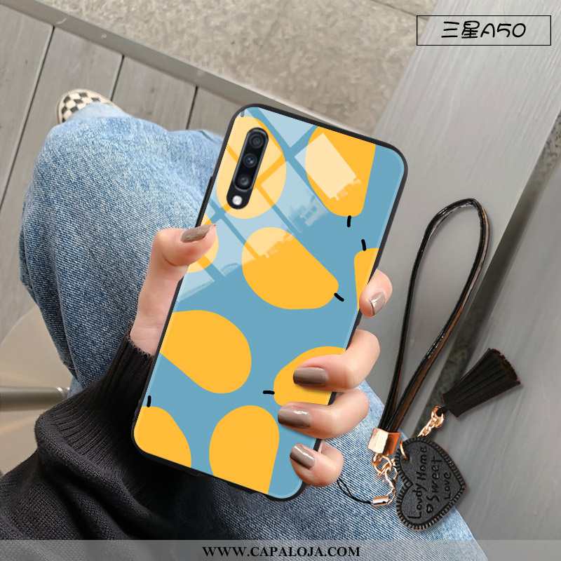 Capas Samsung Galaxy A50 Vidro Casaco Tampa Telemóvel Branco, Capa Samsung Galaxy A50 Personalizado 