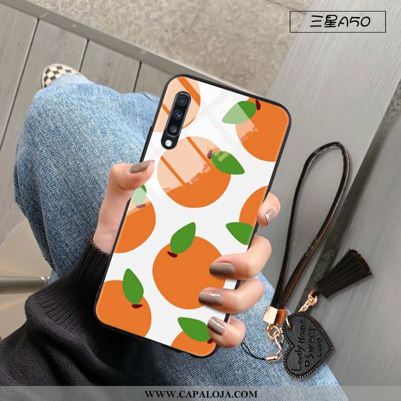 Capas Samsung Galaxy A50 Vidro Casaco Tampa Telemóvel Branco, Capa Samsung Galaxy A50 Personalizado 