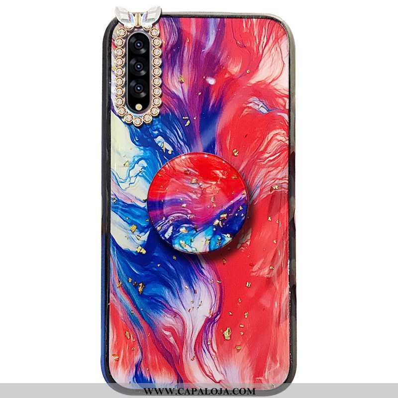 Capas Samsung Galaxy A50s Luxo Feminino Bola Vermelha Vermelho, Capa Samsung Galaxy A50s Cravejada V