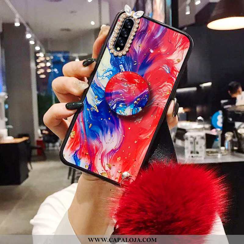 Capas Samsung Galaxy A50s Luxo Feminino Bola Vermelha Vermelho, Capa Samsung Galaxy A50s Cravejada V