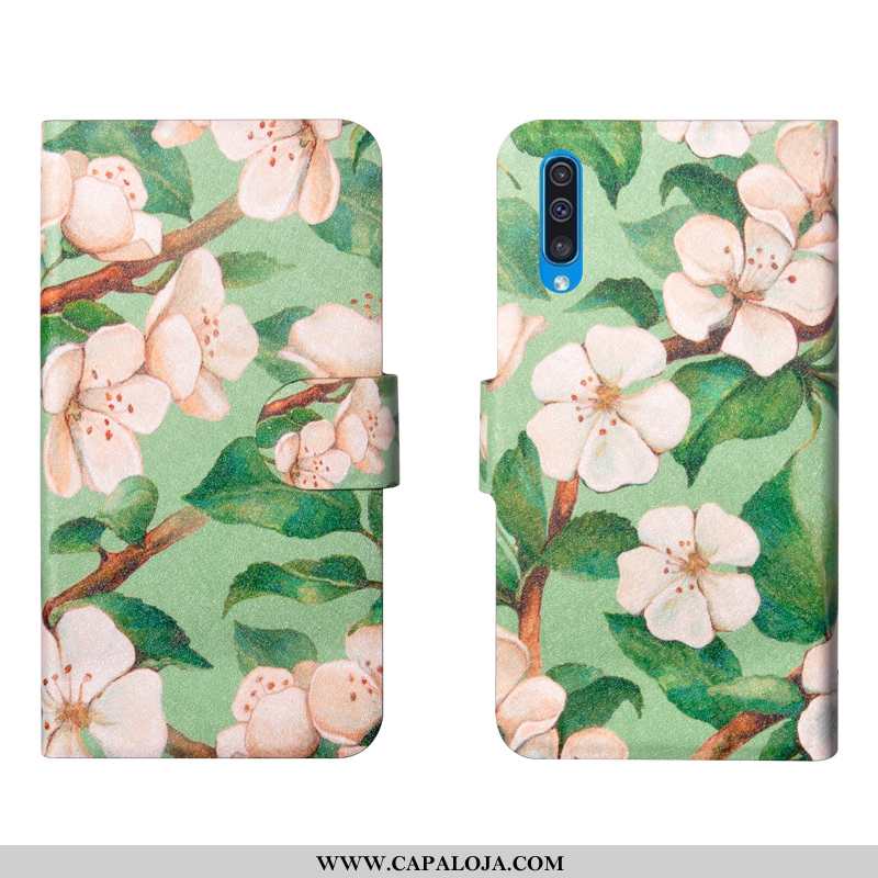 Capas Samsung Galaxy A50s Tendencia Simples Couro Malha Verde, Capa Samsung Galaxy A50s Soft Venda