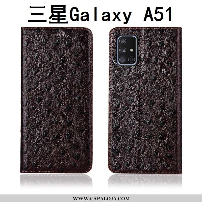 Capas Samsung Galaxy A51 Couro Feminino Novas Preto, Capa Samsung Galaxy A51 Protetoras Promoção