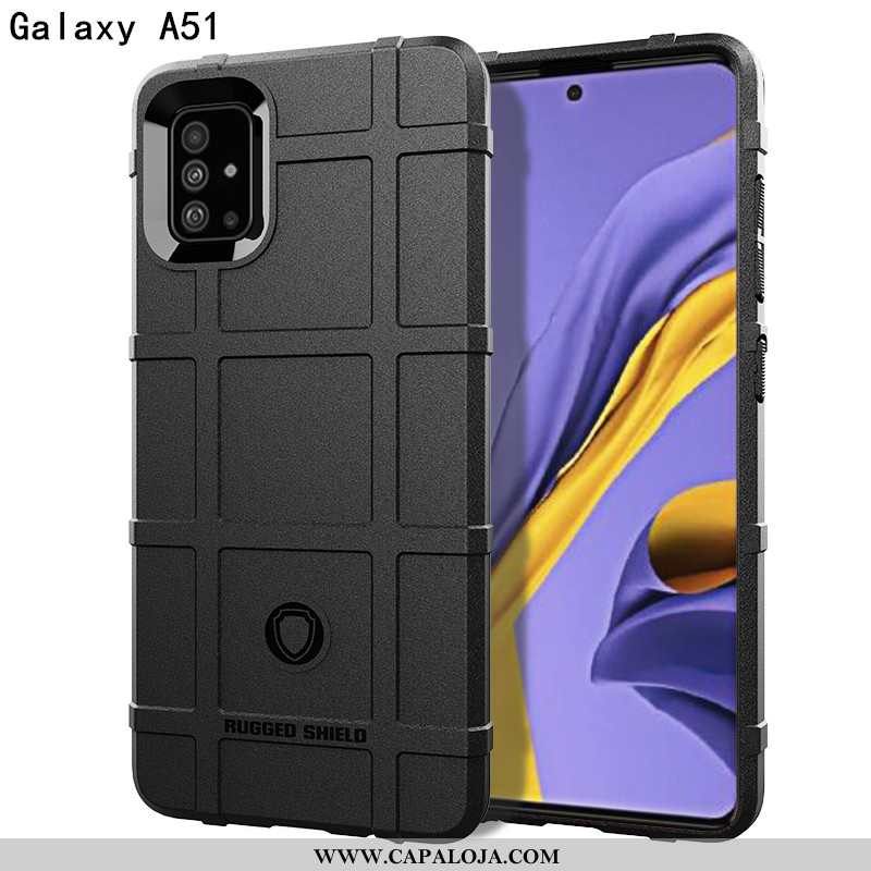 Capas Samsung Galaxy A51 Fosco Soft Telemóvel Preto, Capa Samsung Galaxy A51 Personalizada Comprar