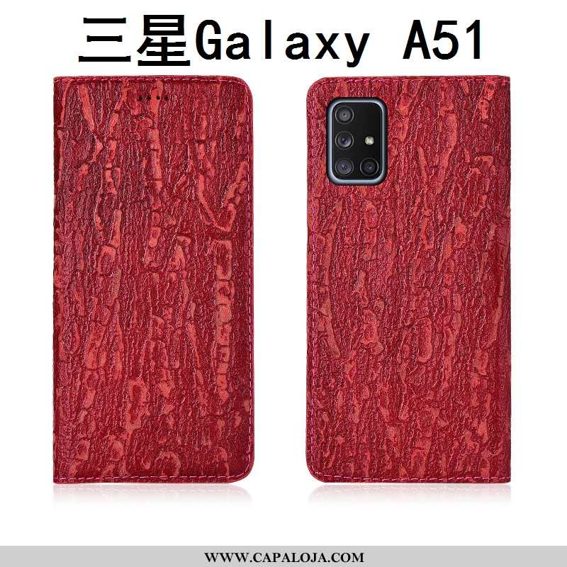 Capas Samsung Galaxy A51 Protetoras Couro Vermelha Antiqueda Vermelho, Capa Samsung Galaxy A51 Silic