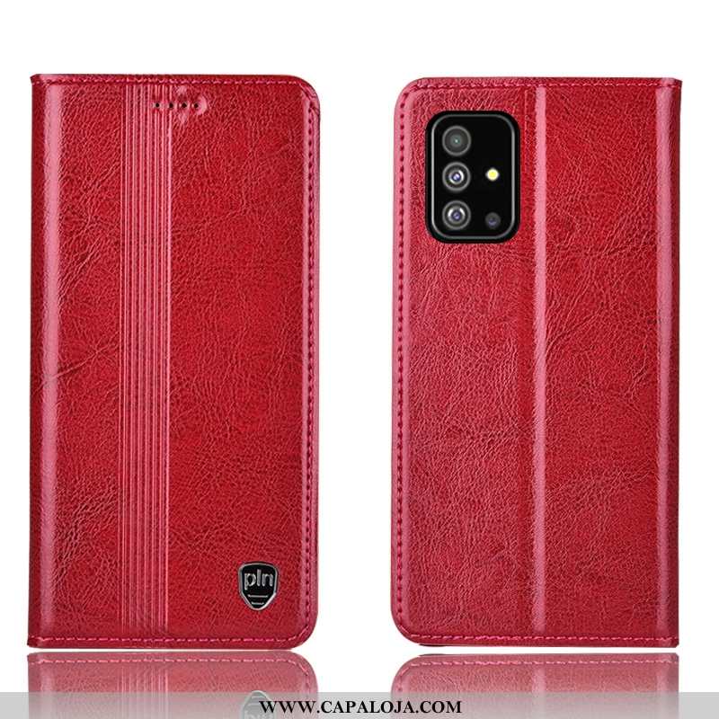 Capas Samsung Galaxy A51 Protetoras Vermelha Antiqueda Vermelho, Capa Samsung Galaxy A51 Couro Genuí