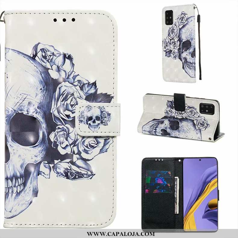 Capas Samsung Galaxy A51 Silicone Antiqueda Telemóvel Branco, Capa Samsung Galaxy A51 Couro Venda