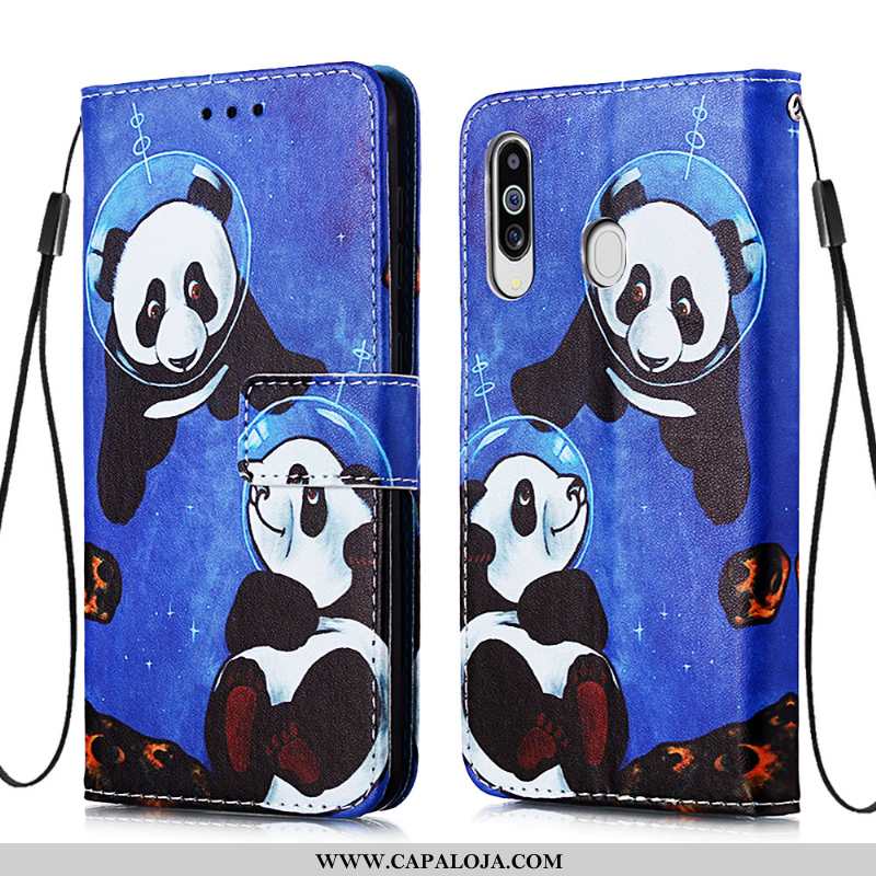 Capas Samsung Galaxy A60 Couro Cover Personalizado Cases Azul, Capa Samsung Galaxy A60 Soft Barato