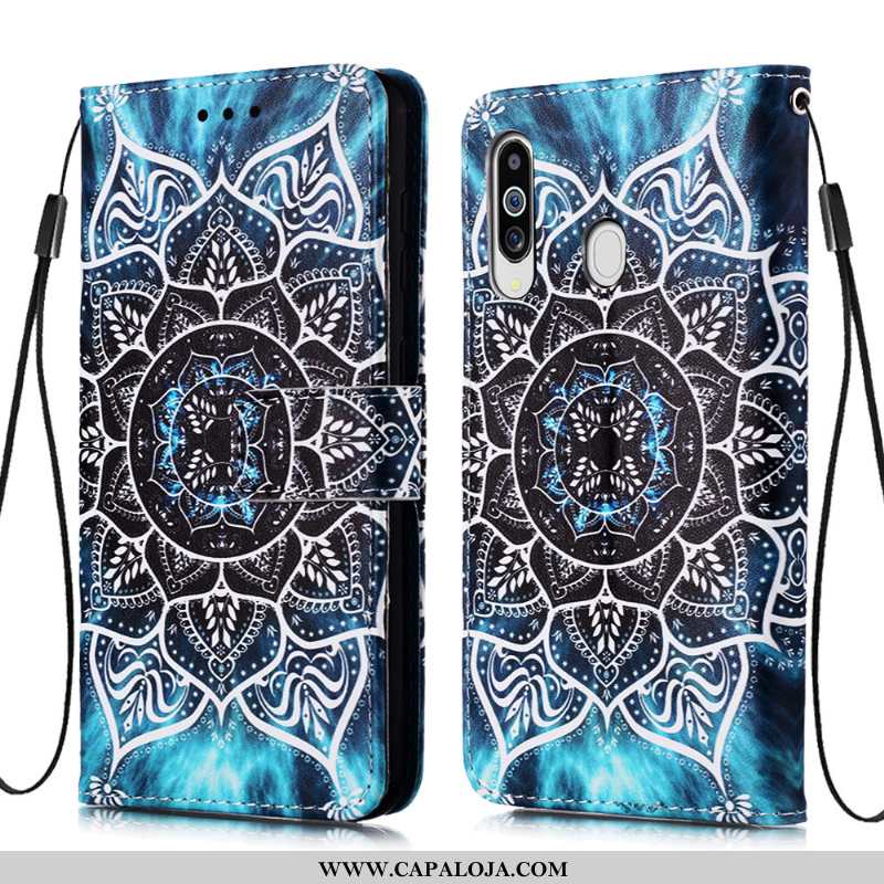 Capas Samsung Galaxy A60 Couro Cover Personalizado Cases Azul, Capa Samsung Galaxy A60 Soft Barato